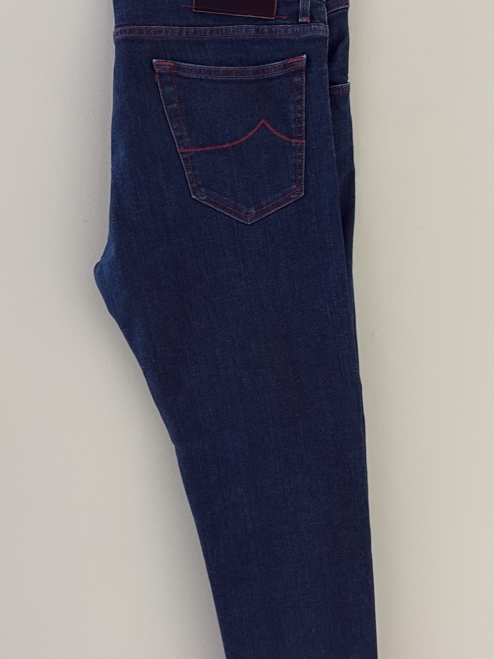 Jacob Cohen Navy Skinny Jeans with Red Contrast Stitching